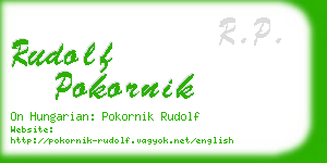 rudolf pokornik business card